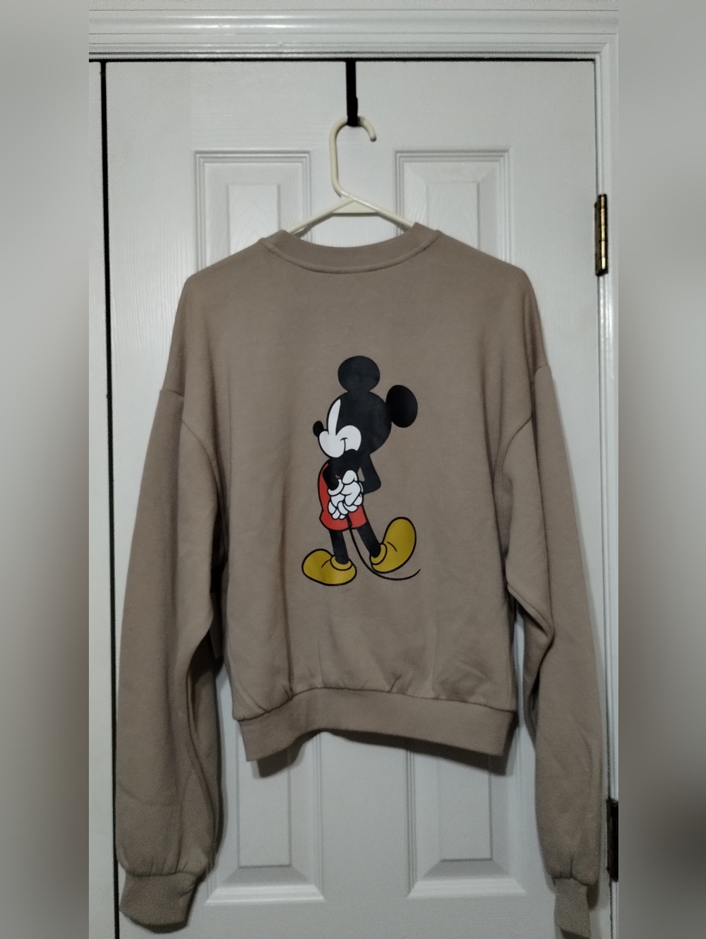 Mickey Mouse "Take It Easy" Graphic Sweatshirt Size XL - Taupe - Picture 3 of 6